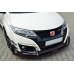 Накладка сплиттер на передний бампер вариант 3 на Honda Civic IX Type R